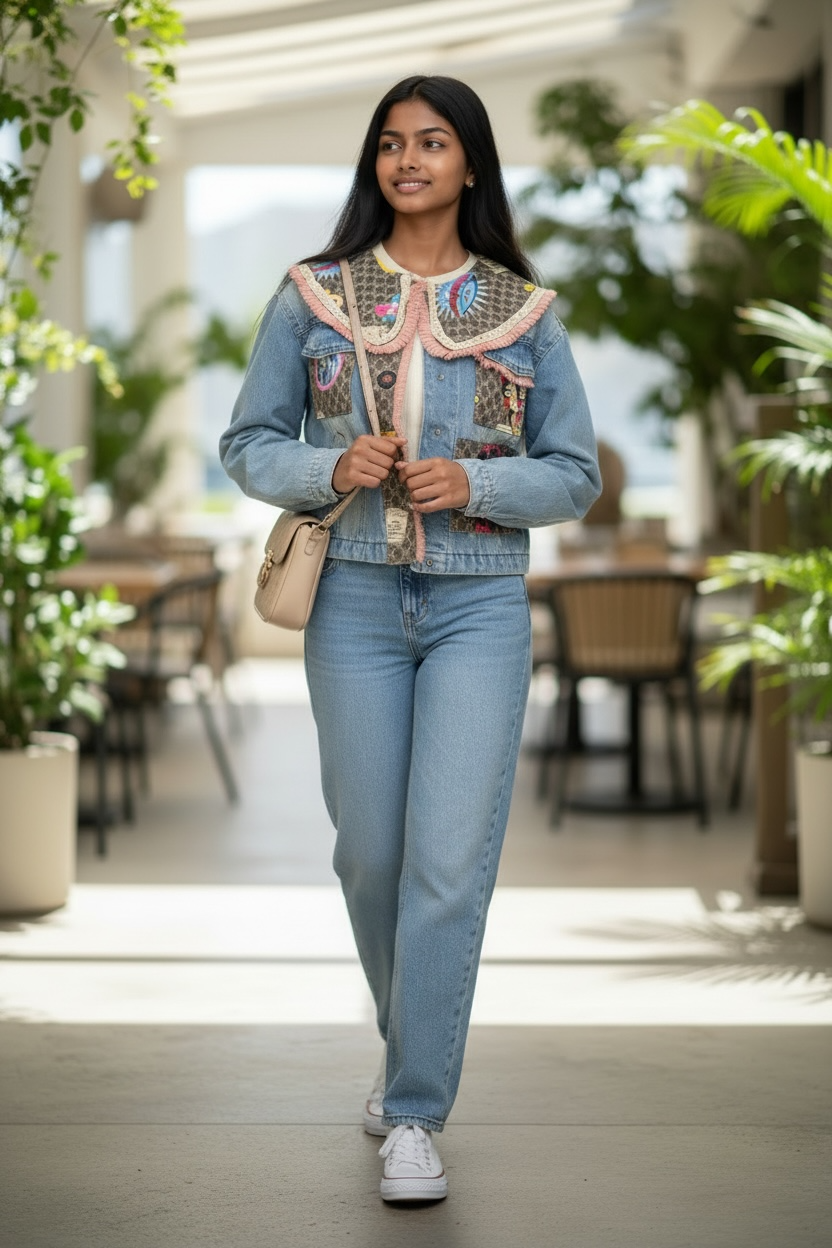 Gucci GG Space Motif Denim Jacket